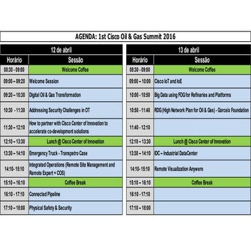 Agenda oil & gas summit 2016