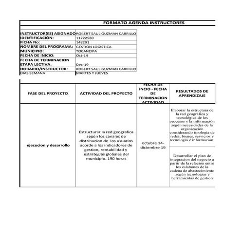 Agenda robert guzman