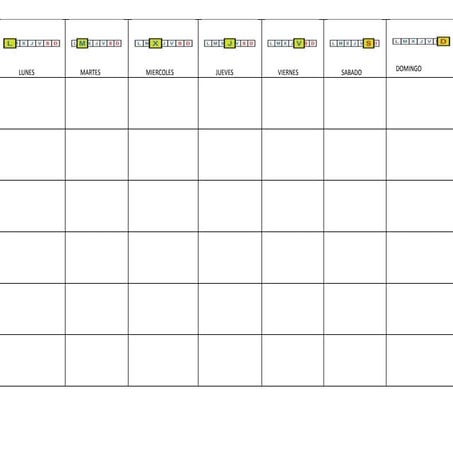 Agenda semanal en blanco, para personalizar