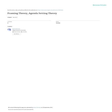 agenda setting framing research paper analysis