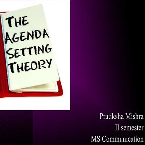 Agenda setting- Communication Theory