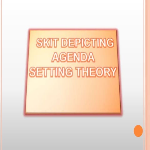 Agenda setting theory