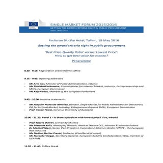 Getting the award criteria right in...