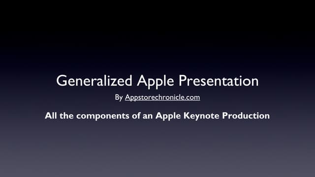 A Generic Apple "Steve Jobs" style ...