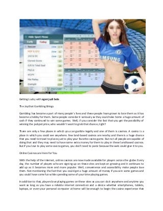 Agen judi bola
