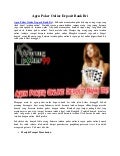 Agen Poker Online Deposit Bank Bri