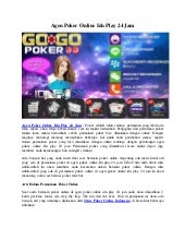 Agen Poker Online Idn Play 24 Jam