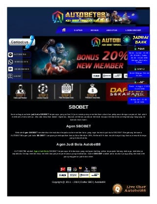 Agen SBOBET, Agen Judi Bola
