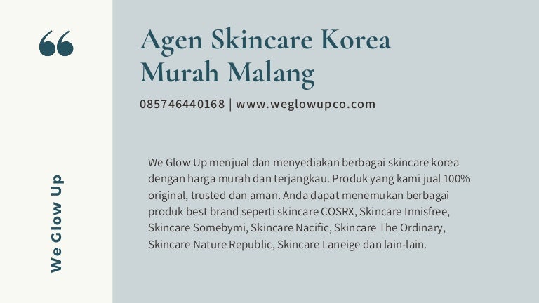 agen skincare korea
