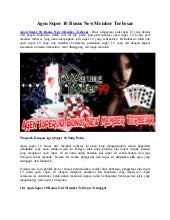 Agen Super 10 Bonus New Member Terbesar