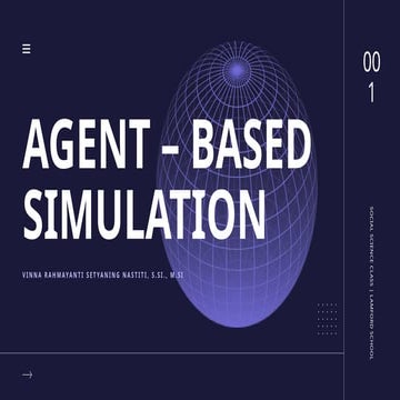 Comprehensive Introduction to Agent-Based Simulation Modeling and ...