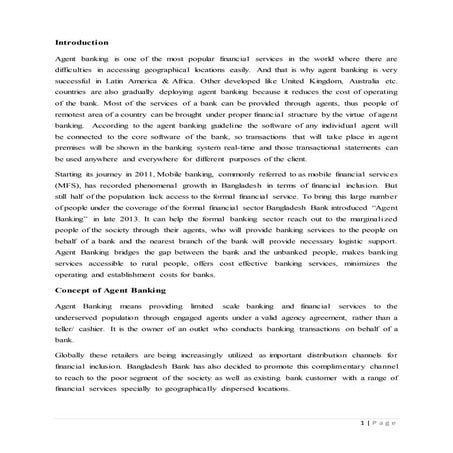 Agent Banking in Bangladesh