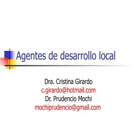 Agentes De Desarrollo Local