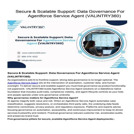 Agentforce Service Agent  -  VALiNTRY360
