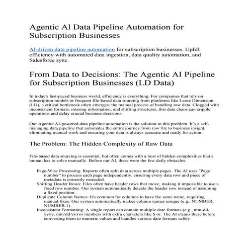Agentic Al Data Pipeline Automation for Subscription Businesses.docx