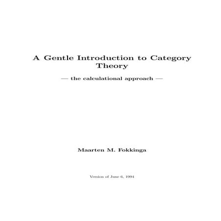 A gentle intruduction to category theory
