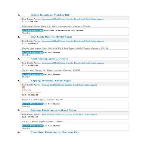 Real Estate Agents for mumbai