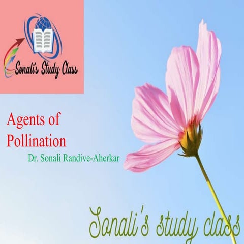 Agents of Pollination, hydrophily, anemophily, cheropetrophily, malacophily