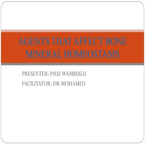 Agents that affect bone mineral homeostasis paul