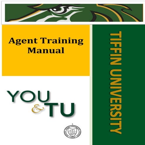 Tiffin University Agent training manual by Study Metro
