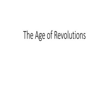 Age of revolutions