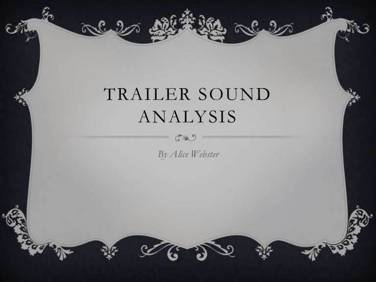 Sound in Trailers Analysis