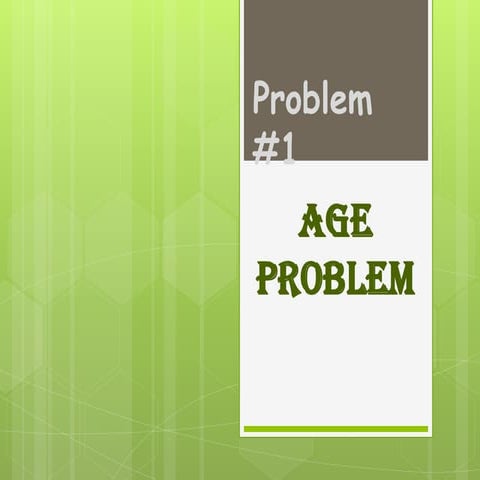Math Sample Age Problem
