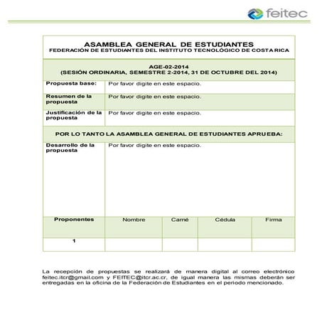 AGE Propuesta general