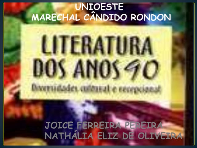 A geração de 90    literatura na vi...