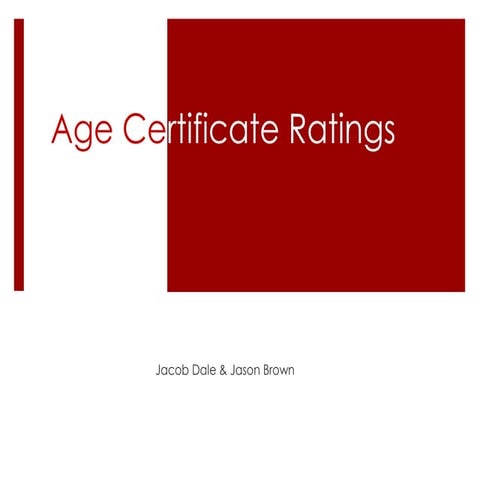 Age rating presentation