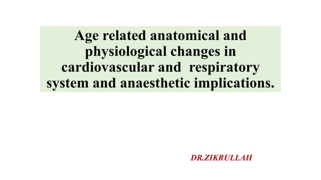 Age Related Changes in Cardiovascular System | PPTX | Heart and ...