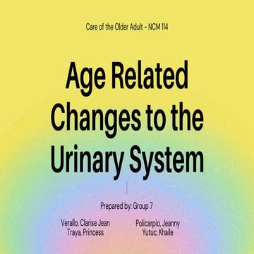 An Indication Of Aging Of The Urinary System Is Age Related Changes to the Urinary System.pdf