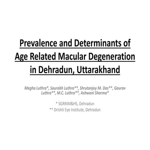 Age related macular degeneration | PPTX