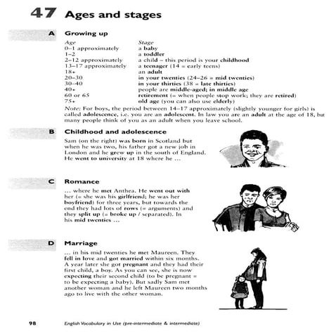 Ages and stages