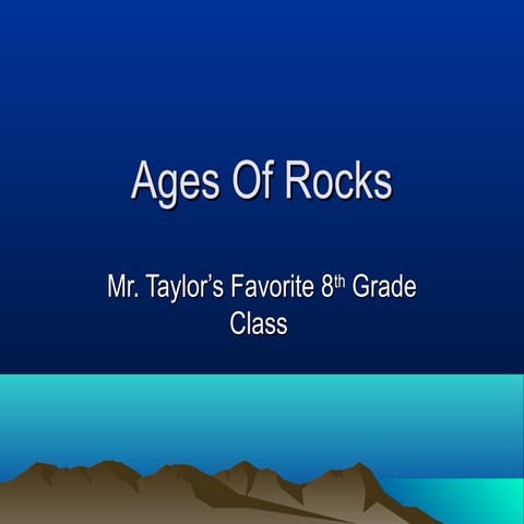 Ages of rocks 2013
