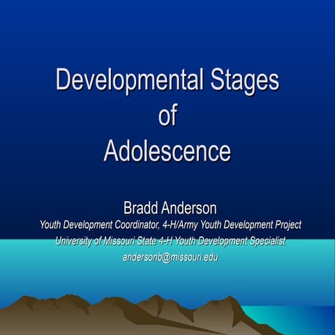 Ages & Stages of Adolescent Development