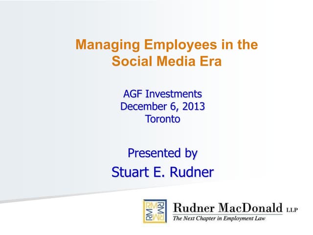 Managing Employees in the Social M...