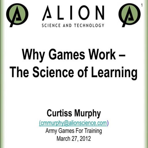 Why Games Work- The Science of Learning