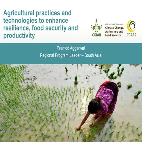 Agricultural practices and technologies to enhance resilience, food security ...