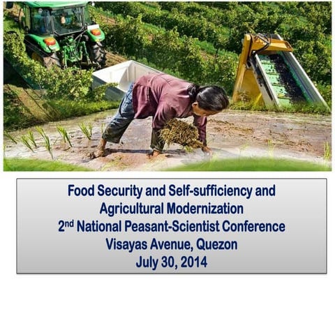 The Role of Agricultural Modernization in Achieving Food Security and Self-sufficiency