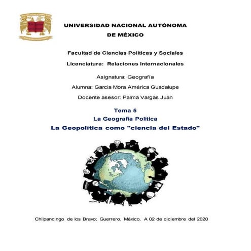 Presentación sobre el concepto de geopolítica y su origen | PDF