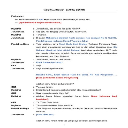 AGGRAVATE ME - SAMPLE SENIOR