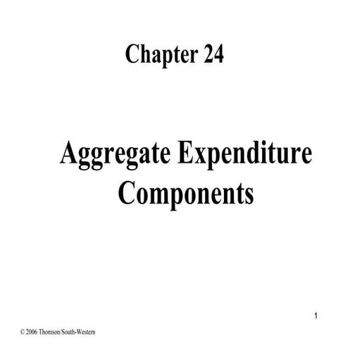 Aggregate Expenditure Components