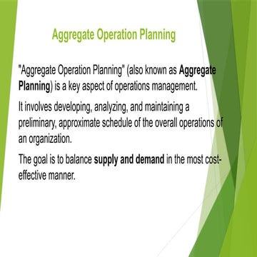 Aggregate planning | PPTX