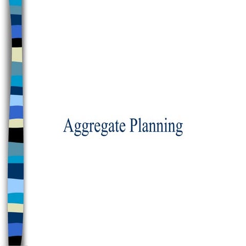 Aggregate Planning for industrial engineering