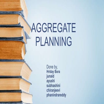 Aggregate Planning 