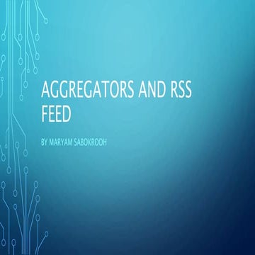 Aggregators and rss feed