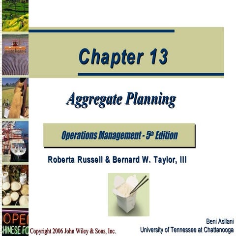Aggregrate planning