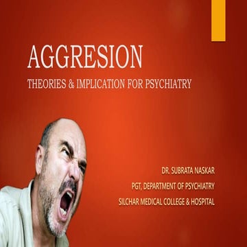 Aggresion   theories & implication for psychiatry (subrata naskar)