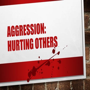 Aggression Social Psychology PPTX